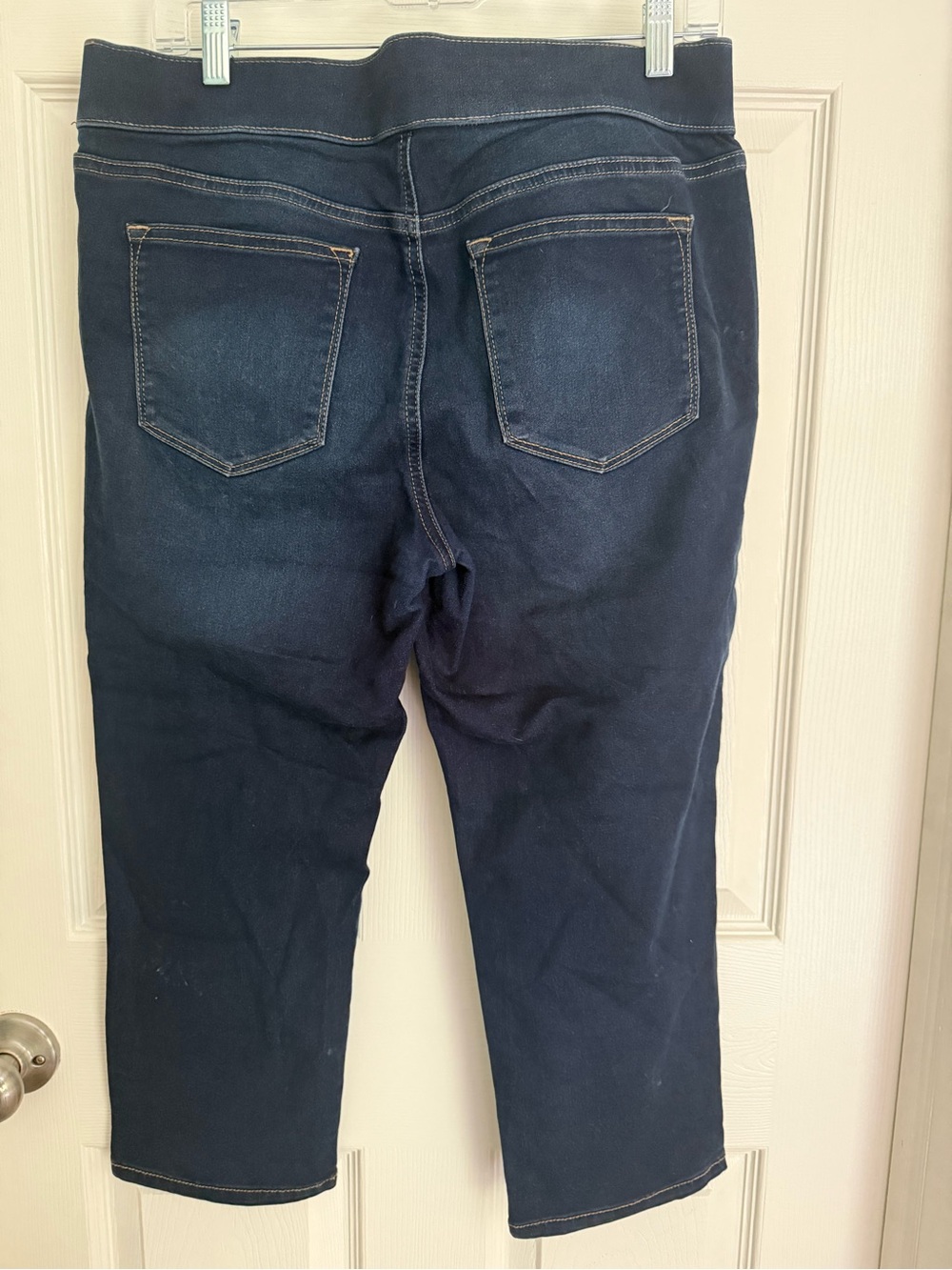 Dark Blue Women’s Stretch Capri jeans Sonoma - Picture 2 of 2